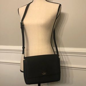 Excellent condition black leather Kate Spade crossbody